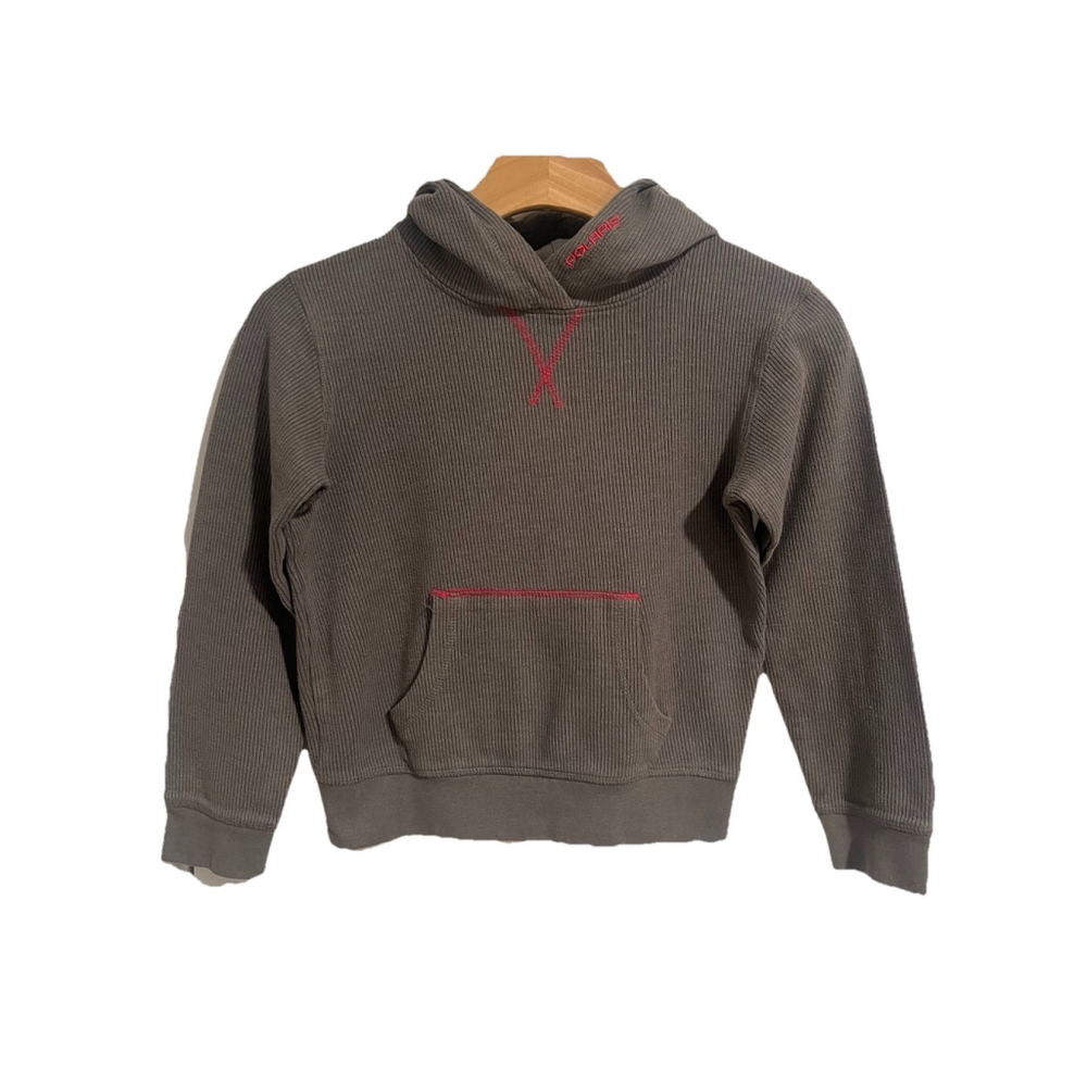 Polaris Girls Hoodie Size Medium Gray Pink Pullover